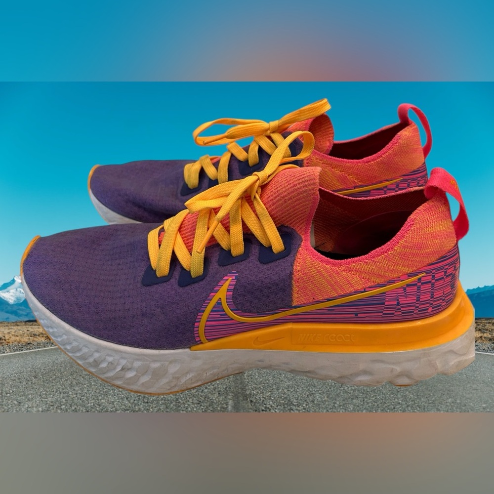 SOLD - Nike Infinity React 3 Women's Size 11 Multicolor Sneakers, purple, orange - Picture 13 of 13
